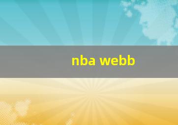 nba webb